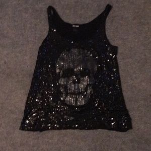 Skull Sequins Tank